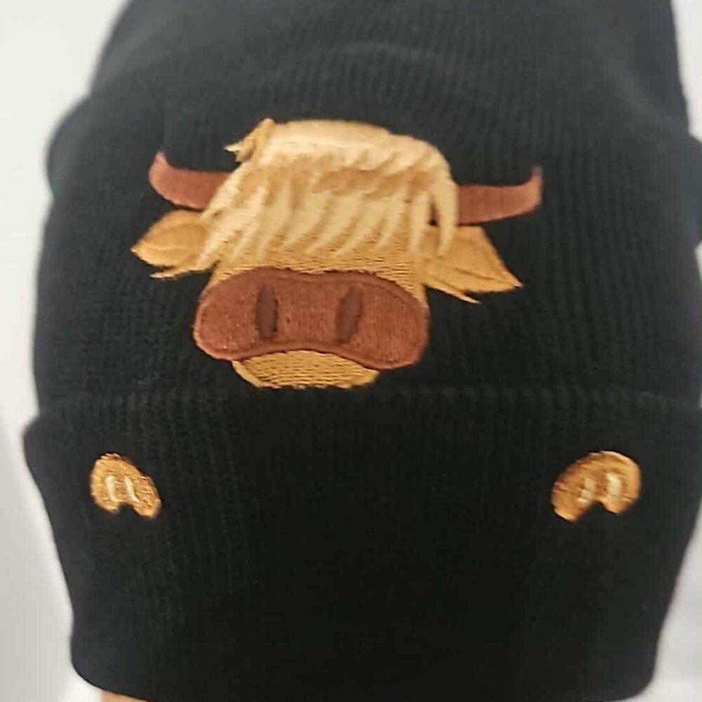 Highland Cow Beanie Hat for Women  or Men